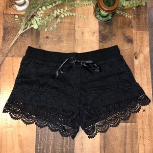 Black Lace Shorts